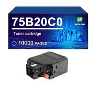 75B20K0 75B20C0 75B20M0 75B20Y0 Cartouche De Toner Compatible pour L'imprimante pour Lexmark CS727DE CX727DE CS728DE, 13000 / 10000 Pages,Cyan-1 Pack