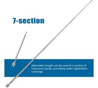 75cm 7 Sections Telescopic Antenna,Portable FM Telescopic Antenna,Portable FM Radio Antennas,with BNC Connector,for TV Dab AM/FM Stereo Reception
