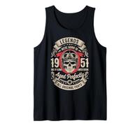 75e Anniversaire Legends sont nés en 1951 Biker Motorcycle Débardeur
