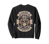 75e Anniversaire Legends sont nés en 1951 Biker Motorcycle Sweatshirt