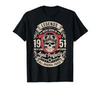 75e Anniversaire Legends sont nés en 1951 Biker Motorcycle T-Shirt