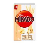 Mikado au chocolat blanc avec des bâtons de chocolat fin - 75gr