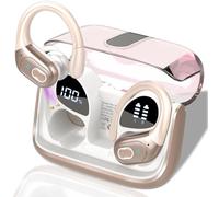 75Hrs Écouteur Traducteur Instantané avec 164 Langues/6 Modes de Traduction, Écouteur AI Traduction Vocale Instantanée pour Affaires/Études, Or Rose