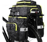75l Rear Pannier Bag 3 In 1 Bicycle Backpack With Waterproof Cover And Shoulder Strap Waterproof Bicycle Seat Bag Cycle Pannier For Bicycle Mountain Bike Outdoor Travel Sport,Green