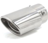 75mm Ton Argent admission Système échappement Silencieuxe échappement vers bas Conseils pour Auto Voiture