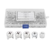 75pcs Cam Cam Locks Cam Nut Meuble Meuble Écrou de roue excentrique, attaches de verrouillage à came Fixation du connecteur 3-en-1, vis