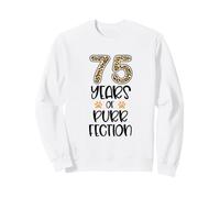 75th Birthday 75 Years of Purrfection Cat Cheetah Print Sweatshirt
