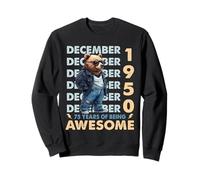 75th Birthday Bear Legends December 1950 75 Years Old Mens Sweatshirt