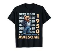 75th Birthday Bear Legends December 1950 75 Years Old Mens T-Shirt