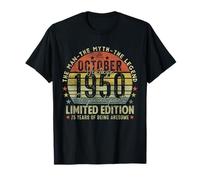 75th Birthday Gifts Vintage October 1950 75 Years Old Men T-Shirt