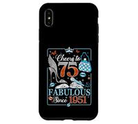 75th Birthday Women Cheers to 75 Years Fabulous Since 1951 Coque pour iPhone XS Max