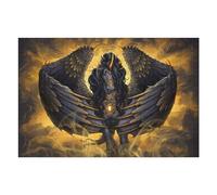 75x50cm/1000pcs Casse-têtes pour Adolescents Black Winged Horse Mythical Artwork Puzzle pour Adultes : Un Jeu De Réflexion Amusant Et Humoristique pour Un Anniversaire Ou Noël 75x50cm/1000pcs