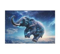75x50cm/1000pcs Casse-têtes pour Adolescents Galactic Elephant in Space Puzzle pour Adultes : Un Jeu De Réflexion Amusant Et Humoristique pour Un Anniversaire Ou Noël 75x50cm/1000pcs