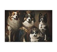 75x50cm/1000pcs Casse-têtes pour Adolescents Royal Canine Portraits A Regal Gathering Puzzle pour Adultes : Un Jeu De Réflexion Amusant Et Humoristique pour Un Anniversaire Ou Noël 75x50cm/1000pcs
