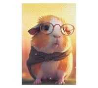 75x50cm/1000pcs Puzzle Cute Guinea Pig Read Puzzle pour Adultes Jeux Relaxants Améliore La Mémoire Cadeaux Uniques d'anniversaire Et De Noël 75x50cm/1000pcs
