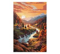 75x50cm/1000pcs Puzzle pour Adolescentes Autumnal River Landscape Puzzles pour Adolescentes, Jouets, Décoration Murale, Cadeaux pour Femmes, Défi Éducatif 75x50cm/1000pcs