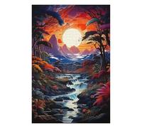 75x50cm/1000pcs Puzzle pour Adolescentes Enchanted Forest Sunset -1 Puzzles pour Adolescentes, Jouets, Décoration Murale, Cadeaux pour Femmes, Défi Éducatif 75x50cm/1000pcs