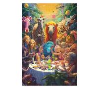 75x50cm/1000pcs Puzzle pour Adolescentes Jungle Dinner Party Puzzles pour Adolescentes, Jouets, Décoration Murale, Cadeaux pour Femmes, Défi Éducatif 75x50cm/1000pcs