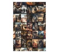 75x50cm/1000pcs Puzzle pour Adolescentes Western Cowboy Dreamscape Puzzles pour Adolescentes, Jouets, Décoration Murale, Cadeaux pour Femmes, Défi Éducatif 75x50cm/1000pcs