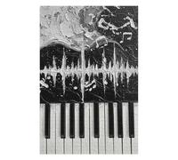 75x50cm/1000pcs Puzzle pour Adolescents Abstract Piano Keys Black and White Casse-tête pour Adultes, Jeu De Réflexion, Découpe De Précision, Jeu Stimulant, Cadeaux 75x50cm/1000pcs