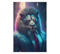 75x50cm/1000pcs Puzzle pour Adolescents Alpha Lion in Suit Puzzle pour Adultes - Jeux De Construction - Analyse Et Logique - Interaction Parent-Enfant 75x50cm/1000pcs