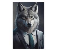 75x50cm/1000pcs Puzzle pour Adolescents Alpha Wolf in Suit -1 Puzzles pour Adultes - Jouets À Monter Soi-même - Défi Difficile - Cadeaux Uniques pour Anniversaire Et Noël 75x50cm/1000pcs