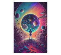 75x50cm/1000pcs Puzzle pour Adolescents Astronaut Gazing at Planets -2 Puzzle pour Adultes - Jeux De Construction - Analyse Et Logique - Interaction Parent-Enfant 75x50cm/1000pcs