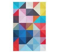 75x50cm/1000pcs Puzzle pour Adolescents Colored Triangles C Jeu De Puzzle pour Adultes : Casse-tête Amusant Et Humoristique, pour Les Amis Et La Famille 75x50cm/1000pcs