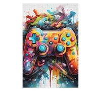 75x50cm/1000pcs Puzzle pour Adolescents Colorful Gaming Controller Artwork -11 Puzzles pour Adultes Jeux Familiaux Course De Vitesse Manuelle Activités Amusantes À La Maison 75x50cm/1000pcs