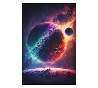 75x50cm/1000pcs Puzzle pour Adolescents Cosmic Dualism Planetary Contrast Puzzle pour Adultes - Jouet Anti-Stress - Cadeau Souvenir pour Les Amis Et La Famille 75x50cm/1000pcs