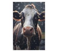 75x50cm/1000pcs Puzzle pour Adolescents Cute Wet Cow Puzzle pour Adultes - Jeu Pratique D'analyse Et De Logique - Cadeaux De Noël Et d'anniversaire 75x50cm/1000pcs