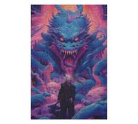 75x50cm/1000pcs Puzzle pour Adolescents Dragon Confrontation Fantasy Battle Scene Puzzle pour Adultes - Jeux De Construction - Analyse Et Logique - Interaction Parent-Enfant 75x50cm/1000pcs