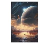 75x50cm/1000pcs Puzzle pour Adolescents Exoplanet Hyperion Terra Puzzle pour Adultes Jeux De Famille Une Œuvre d'art Jeu Stimulant Cadeaux 75x50cm/1000pcs