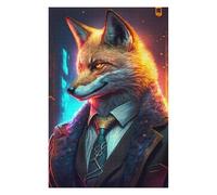 75x50cm/1000pcs Puzzle pour Adolescents Fox in Formal Attire Puzzle pour Adultes - Jeux De Construction - Analyse Et Logique - Interaction Parent-Enfant 75x50cm/1000pcs