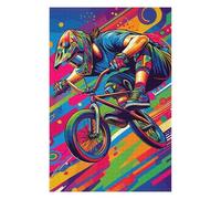 75x50cm/1000pcs Puzzle pour Adolescents Freestyle BMX WPAP Pop Art Puzzle pour Adultes - Jeu De Réflexion, Analyse Et Logique - Difficile Et Stimulant 75x50cm/1000pcs