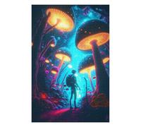 75x50cm/1000pcs Puzzle pour Adolescents Glowing Mushroom Forest-1 Puzzle pour Adultes Jouets Anti-Stress Idées Cadeaux pour Se Détendre À La Maison, pour Les Amis Et La Famille 75x50cm/1000pcs