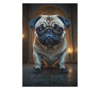 75x50cm/1000pcs Puzzle pour Adolescents Grumpy Pug in A Grand Hall Casse-tête pour Adultes, Jeu De Réflexion, Découpe De Précision, Jeu Stimulant, Cadeaux 75x50cm/1000pcs