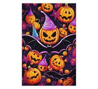 75x50cm/1000pcs Puzzle pour Adolescents Halloween Pumpkin Party -2 Puzzle pour Adultes - Jeux De Construction - Analyse Et Logique - Interaction Parent-Enfant 75x50cm/1000pcs