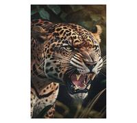 75x50cm/1000pcs Puzzle pour Adolescents Jaguar Roar in Jungle -2 Puzzle pour Adultes - Jeux De Construction - Analyse Et Logique - Interaction Parent-Enfant 75x50cm/1000pcs
