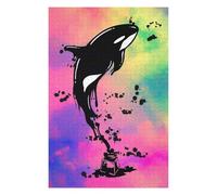 75x50cm/1000pcs Puzzle pour Adolescents Killer Whale Puzzles pour Adolescents - Jouets Anti-Stress - Une Œuvre d'art - Activités Amusantes À La Maison 75x50cm/1000pcs