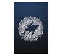 75x50cm/1000pcs Puzzle pour Adolescents Mandala Humpback Whale Puzzles pour Adolescents - Jouets Anti-Stress - Une Œuvre d'art - Activités Amusantes À La Maison 75x50cm/1000pcs