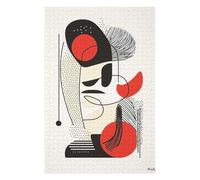 75x50cm/1000pcs Puzzle pour Adolescents Modern Abstract Face - Geometric Minimalist Wall Art Puzzle pour Adultes - Jeu De Réflexion, Analyse Et Logique - Difficile Et Stimulant 75x50cm/1000pcs