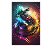 75x50cm/1000pcs Puzzle pour Adolescents Music Vinyl Record Puzzles pour Adultes - Jouets À Monter Soi-même - Défi Difficile - Cadeaux Uniques pour Anniversaire Et Noël 75x50cm/1000pcs