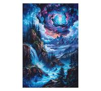 75x50cm/1000pcs Puzzle pour Adolescents Mystical Waterfall Landscape Puzzle pour Adultes Jeux De Famille Une Œuvre d'art Jeu Stimulant Cadeaux 75x50cm/1000pcs