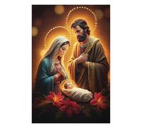75x50cm/1000pcs Puzzle pour Adolescents Nativity Scene Jesus Casse-tête pour Adultes, Jeu De Réflexion, Découpe De Précision, Jeu Stimulant, Cadeaux 75x50cm/1000pcs