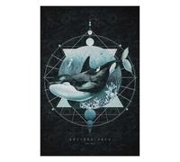 75x50cm/1000pcs Puzzle pour Adolescents Orca and Geometry Puzzles pour Adolescents - Jouets Anti-Stress - Une Œuvre d'art - Activités Amusantes À La Maison 75x50cm/1000pcs