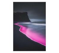 75x50cm/1000pcs Puzzle pour Adolescents Pink Glow Beach Puzzle pour Adultes - Jeu De Réflexion, Analyse Et Logique - Difficile Et Stimulant 75x50cm/1000pcs