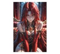 75x50cm/1000pcs Puzzle pour Adolescents Red Hair Anime Girl Puzzle pour Adultes Jeux Relaxants Cadeaux pour Femmes Cadeaux Uniques pour Anniversaire Et Noël 75x50cm/1000pcs