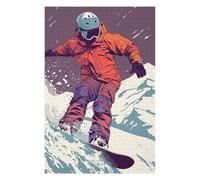 75x50cm/1000pcs Puzzle pour Adolescents Snowboarder Ski Snow Puzzles pour Adultes - Jouets À Monter Soi-même - Défi Difficile - Cadeaux Uniques pour Anniversaire Et Noël 75x50cm/1000pcs