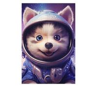 75x50cm/1000pcs Puzzle pour Adolescents Space Baby Husky Puzzle pour Adultes Jeux De Famille Une Œuvre d'art Jeu Stimulant Cadeaux 75x50cm/1000pcs